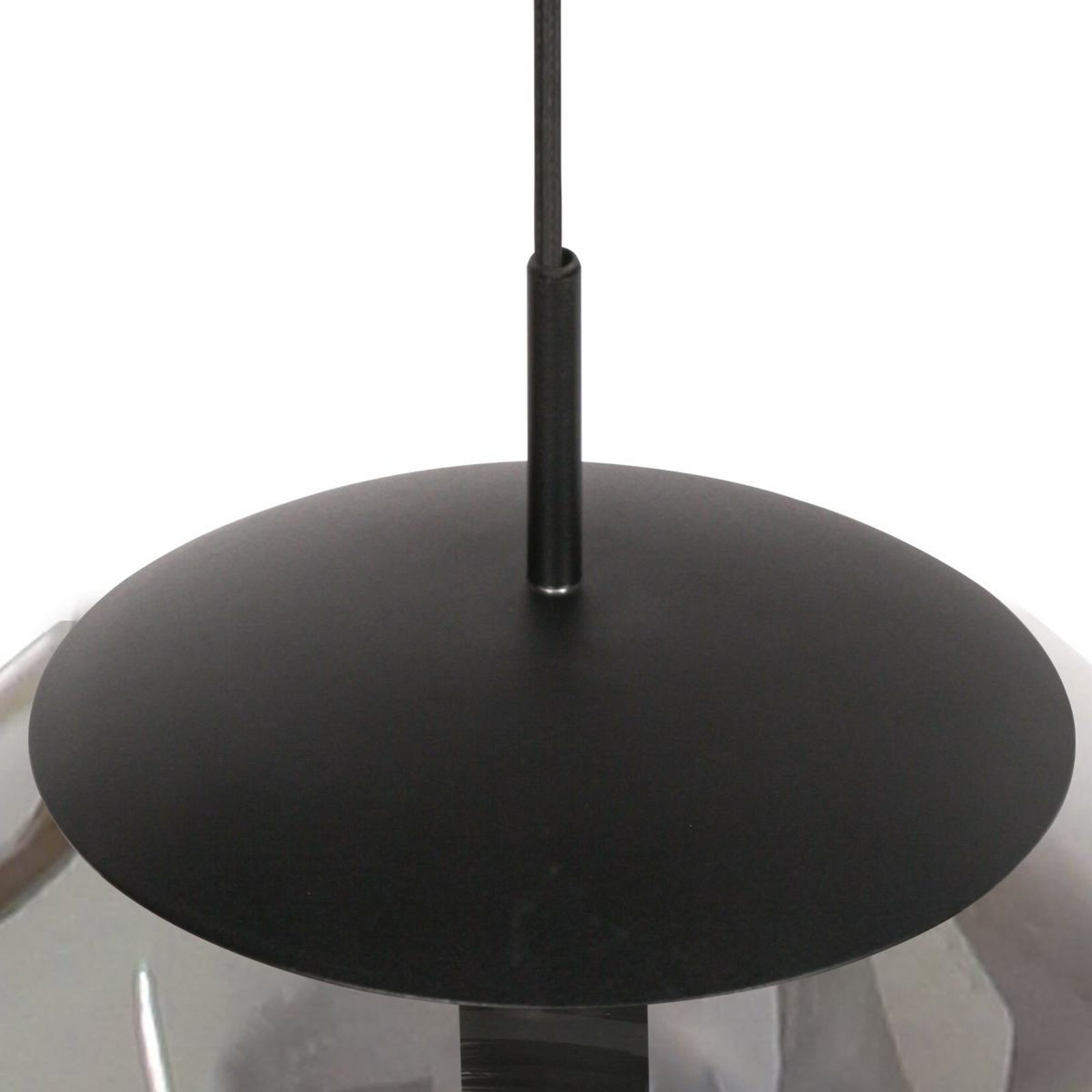 Bollique pendant light, black, Ø 40 cm, glass, 1-bulb, ball