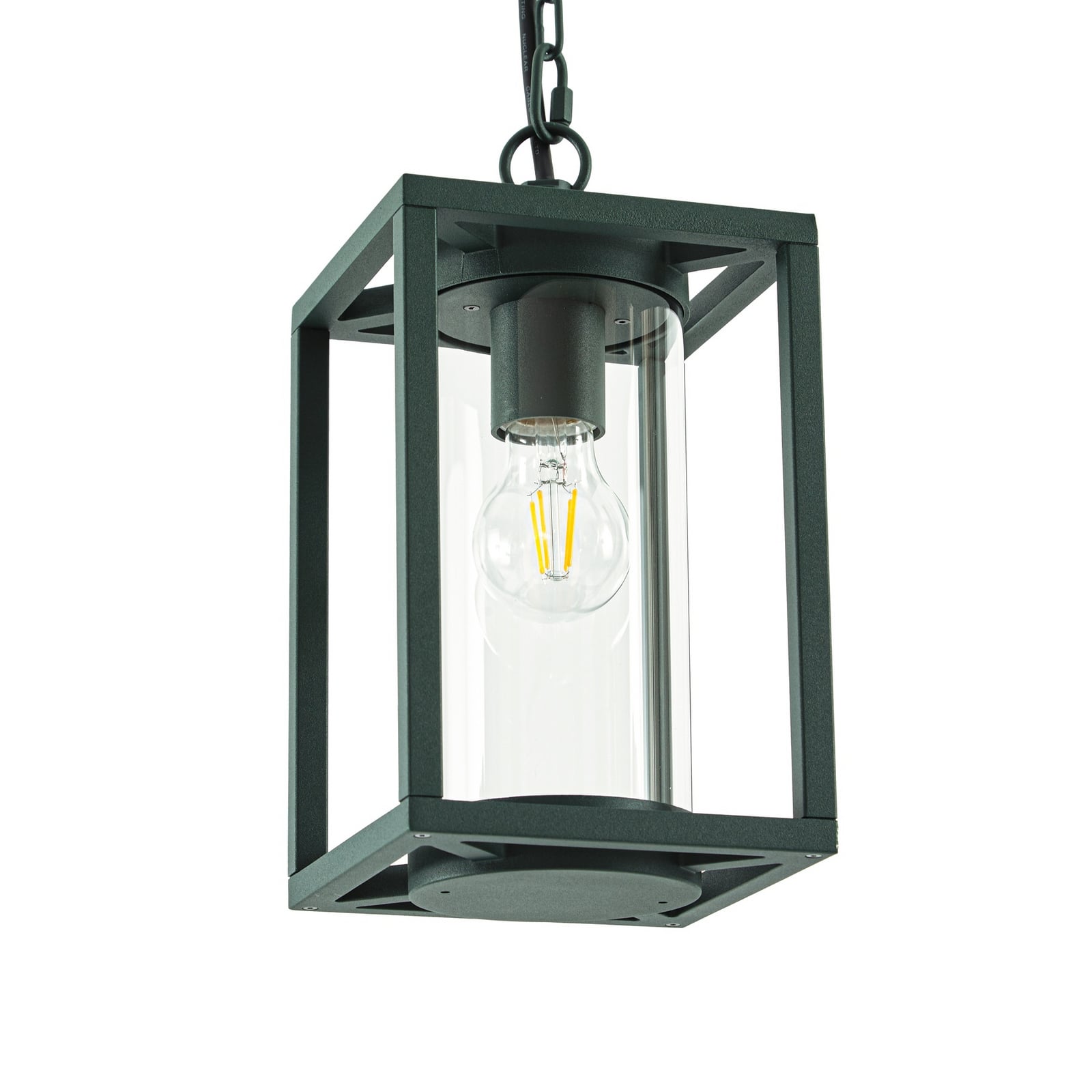 Ferda vanjska viseća svjetiljka, E27, zelena, staklo IP44 - Lucande