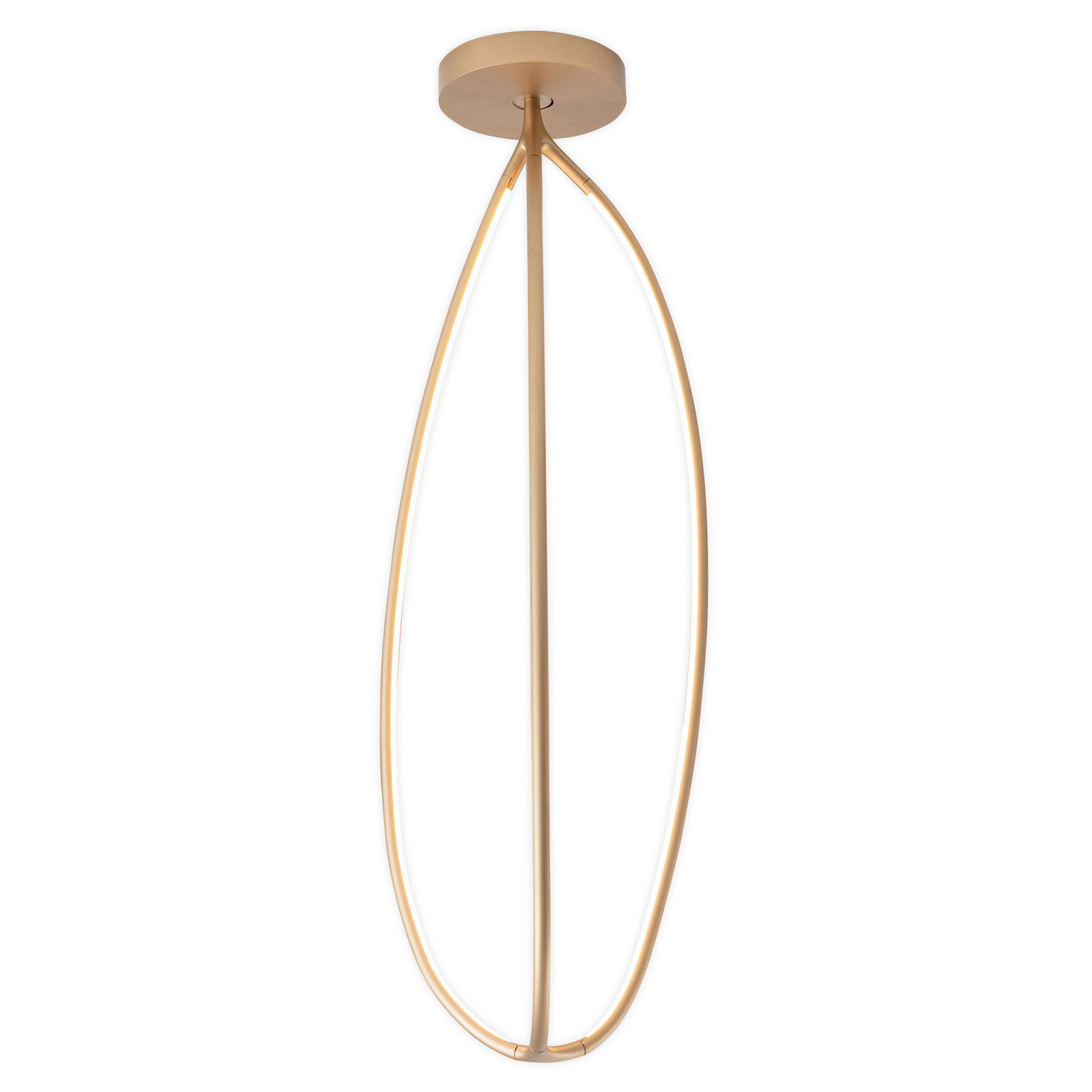Artemide Arrival LED-Deckenleuchte, App, messing