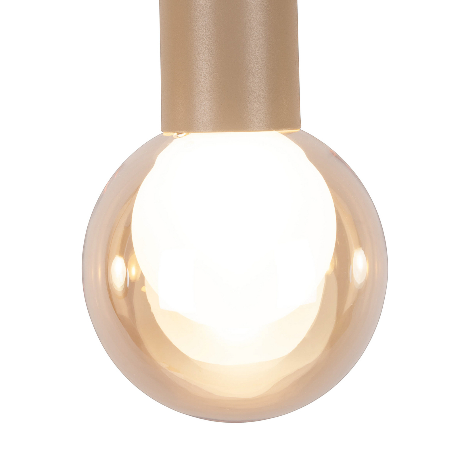 Candeeiro suspenso Donika, 3 lâmpadas, vidro, castanho, âmbar, G9 Candeeiro suspenso Donika, 3 lâmpadas, vidro, castanho, âmbar, G9