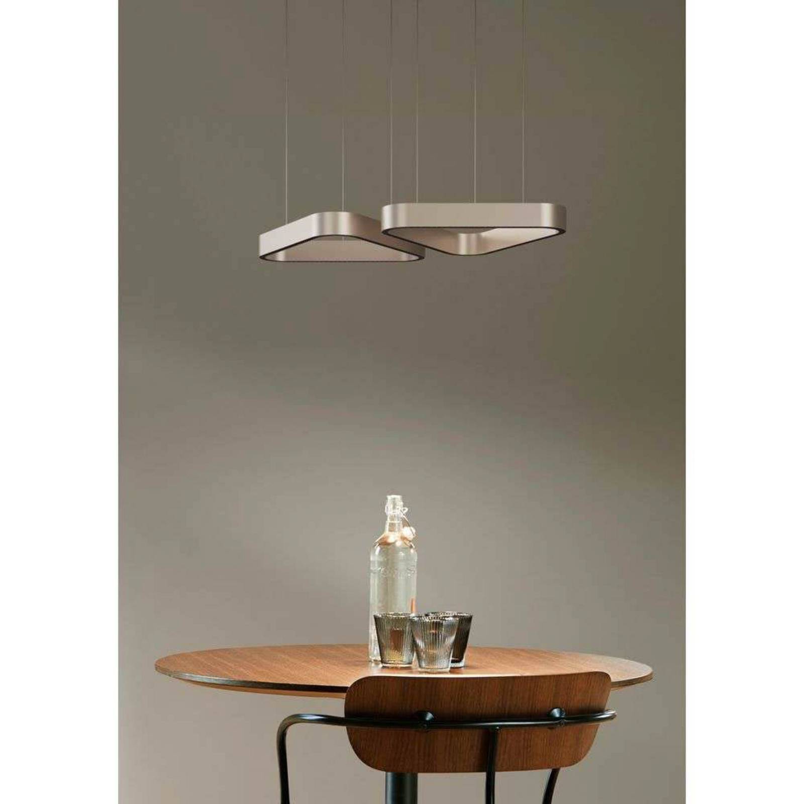 LOOM DESIGN lampa wisząca LED Trigon, szara, aluminium, 40 cm