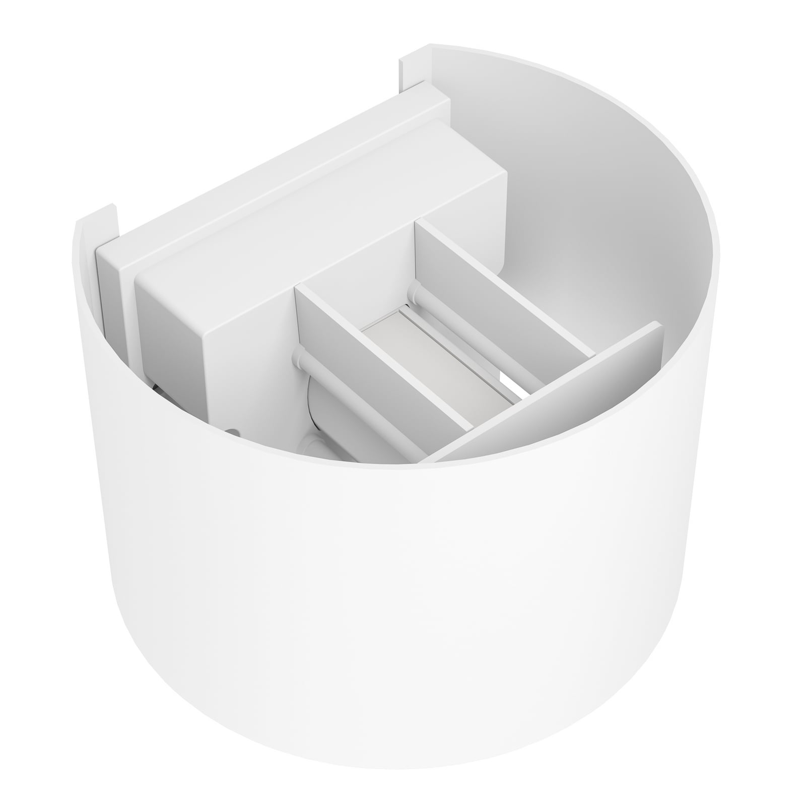 LED-Außenwandlampe Calpino 3, weiß, Breite 14 cm, 2-flg.