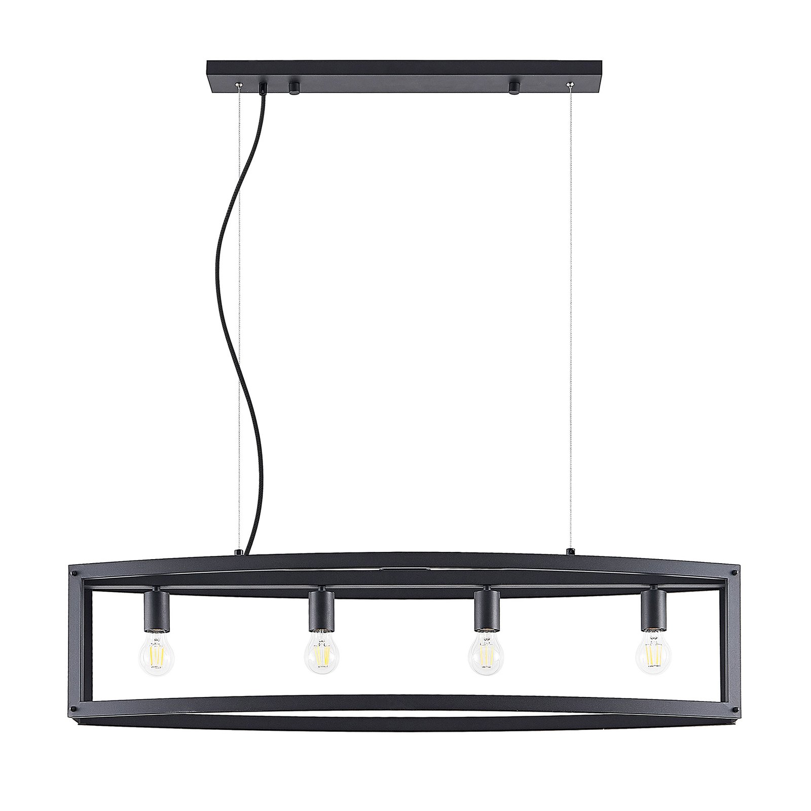 Lindby Mizgin pendant light without grille 4-bulb
