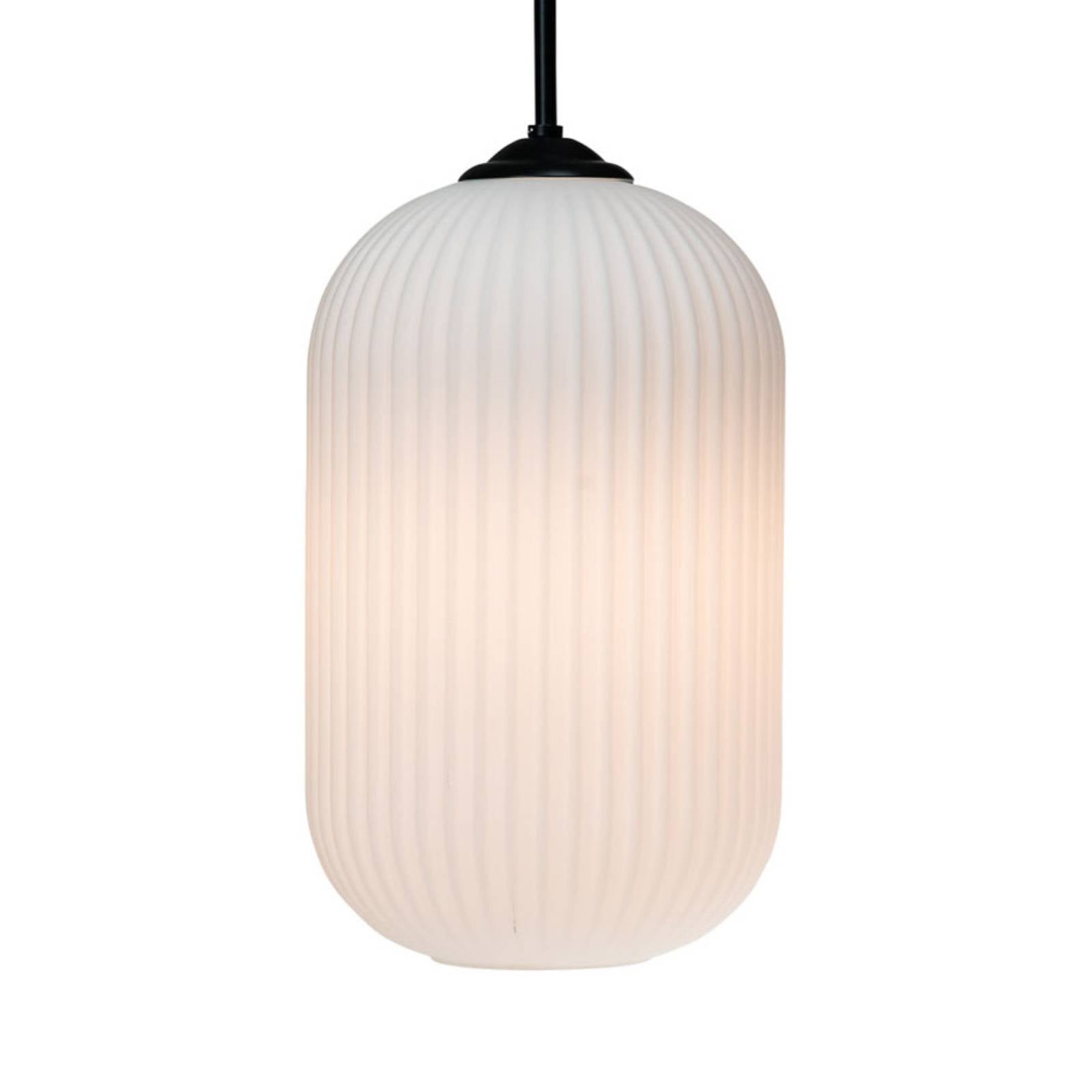 Dyberg Larsen Riflet pendellampa av glas, Ø 20 cm