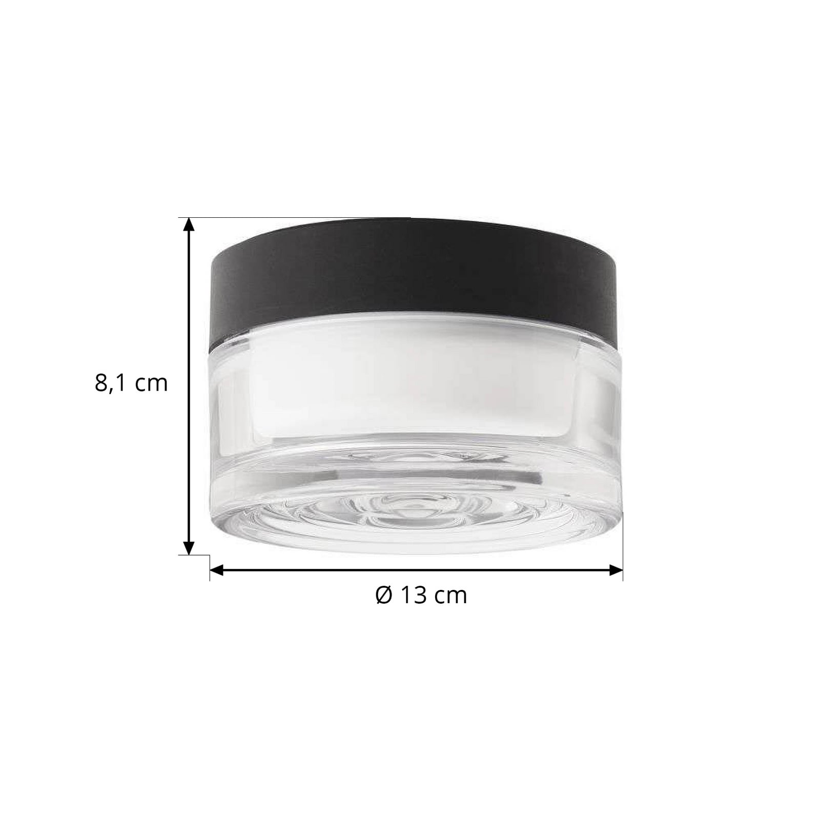LOOM DESIGN Otto Wave LED ceiling light, clear, IP65