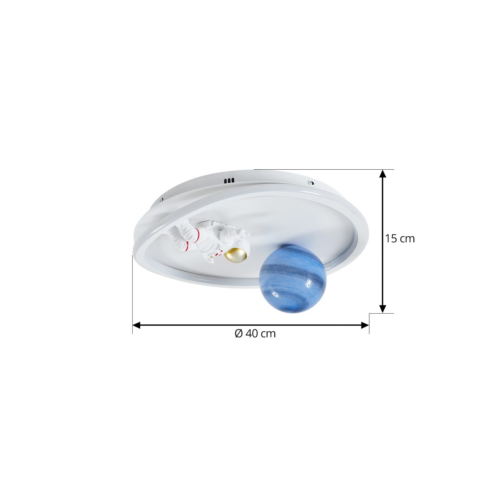 Lindby LED stropna svetilka Kosmo, 31 W, kovina, plastika