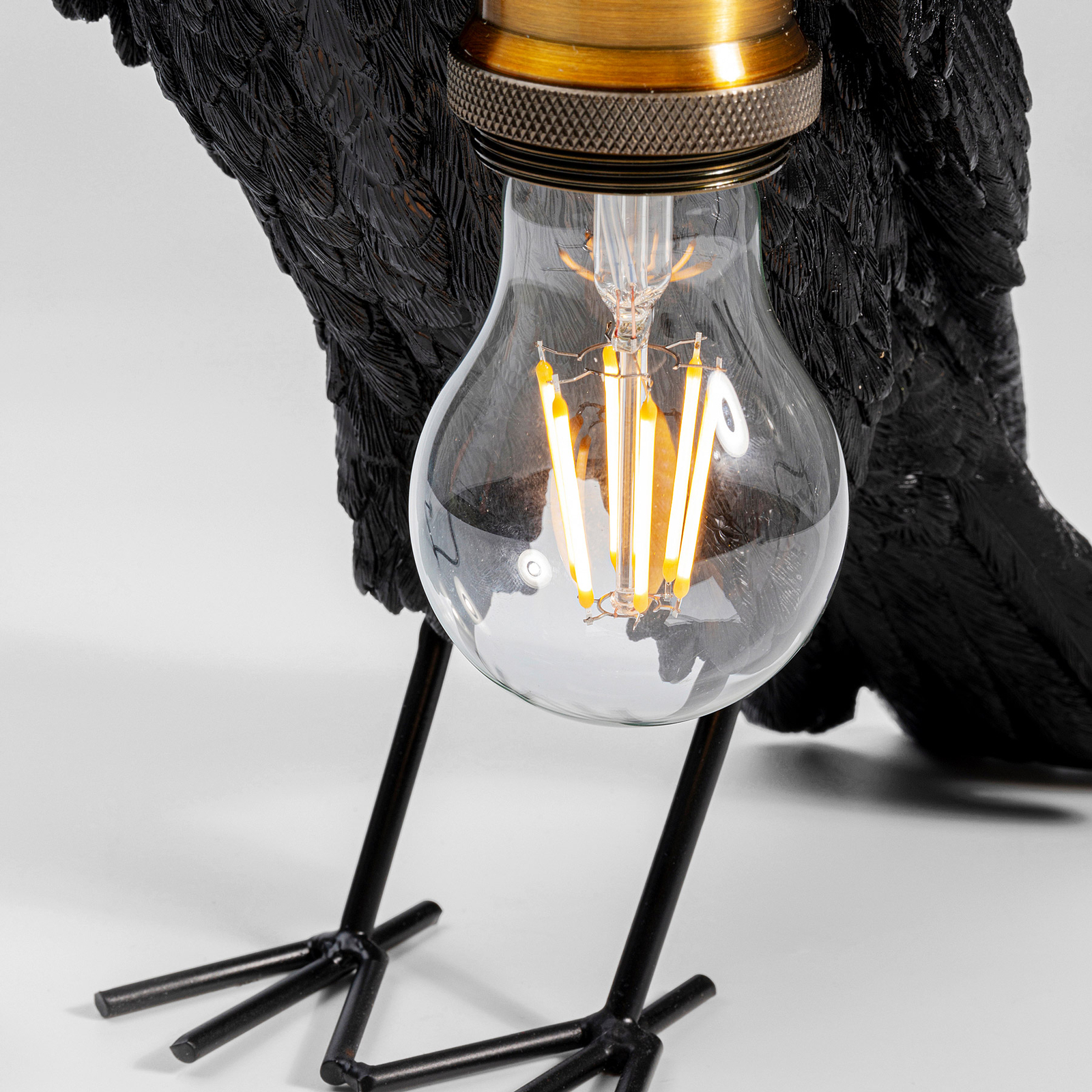 Stolná lampa KARE Animal Crow v tvare vrany