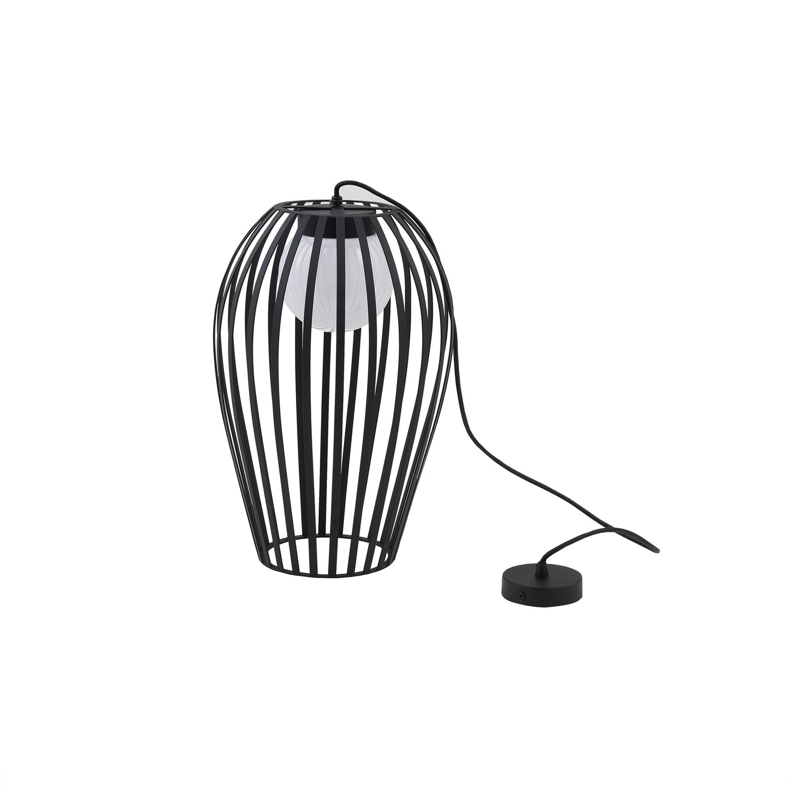 Lucande Marrin outdoor pendant light, black, metal, Ø 31 cm