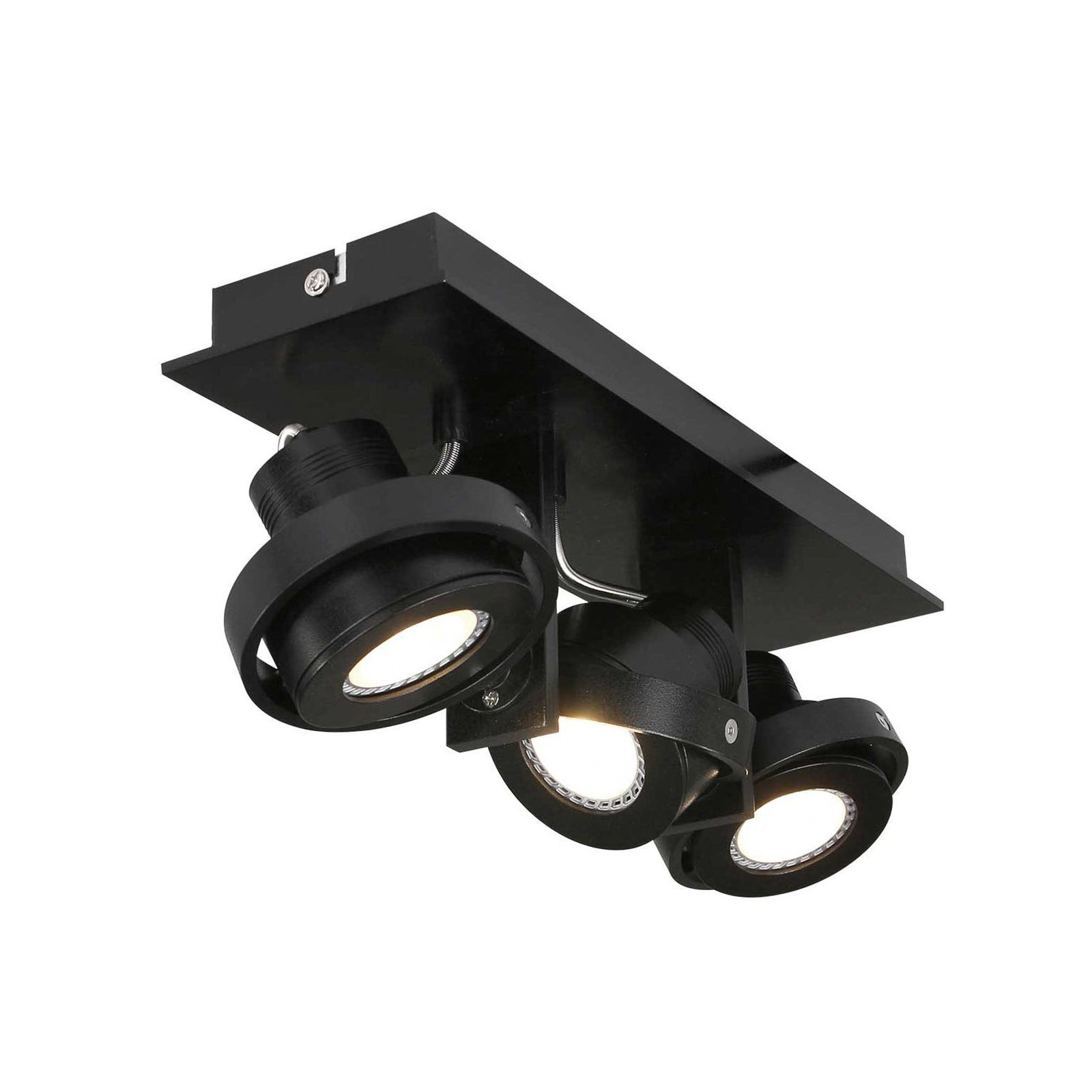 LED-kattokohdevalo Quatro 3-lamppuinen, musta