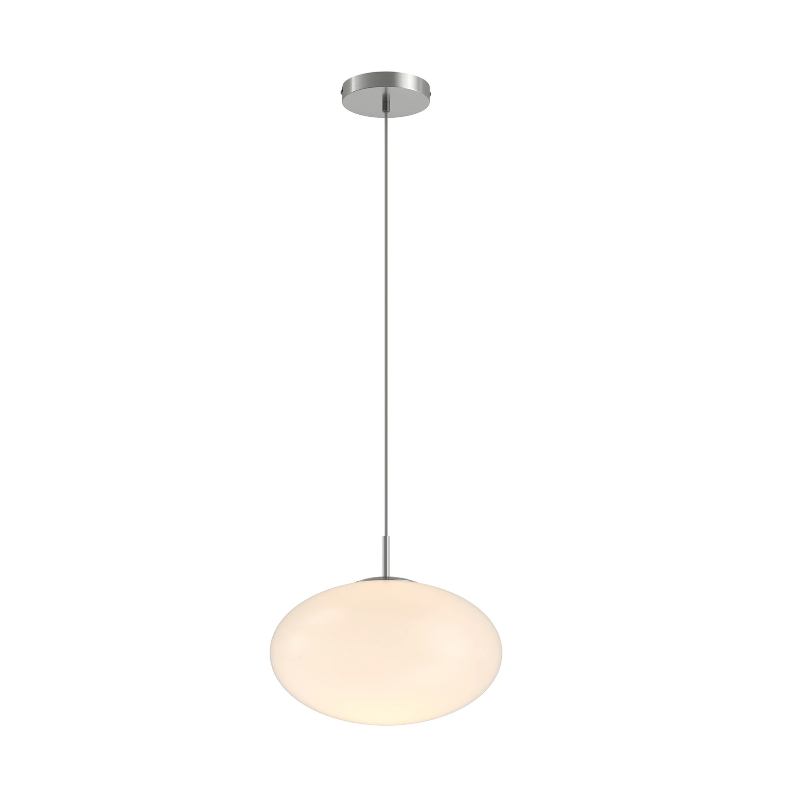 Lindby κρεμαστό φωτιστικό Sonika, Ø 40 cm, χρώμα νικελίου, γυαλί, E27