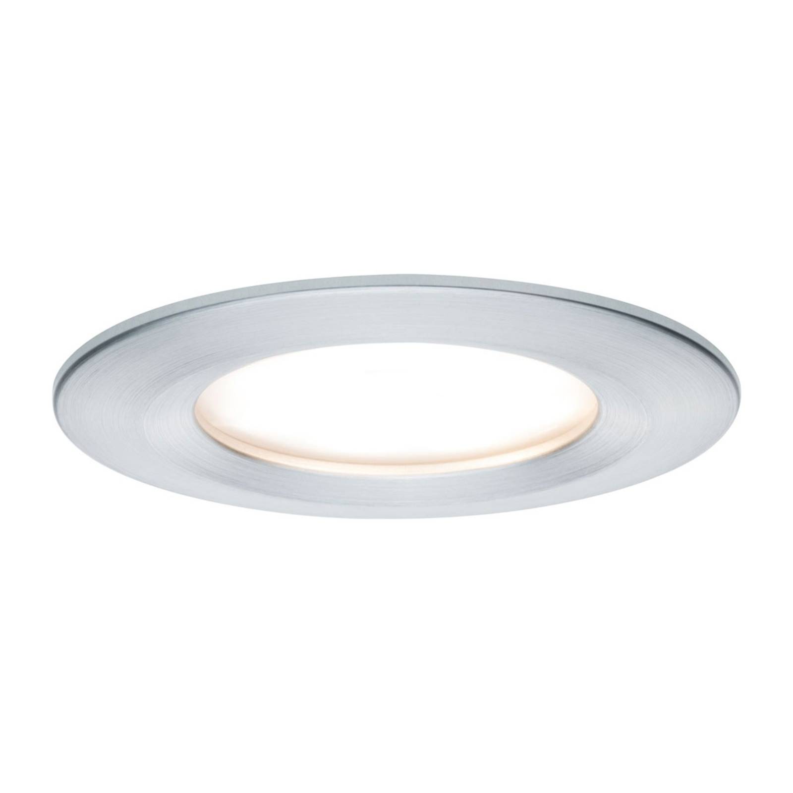 Paulmann Licht Paulmann No. 93497 Einbauleuchte LED Coin Nova rund 6,5W Alu gedreht 3-Stufen dimmbar IP44