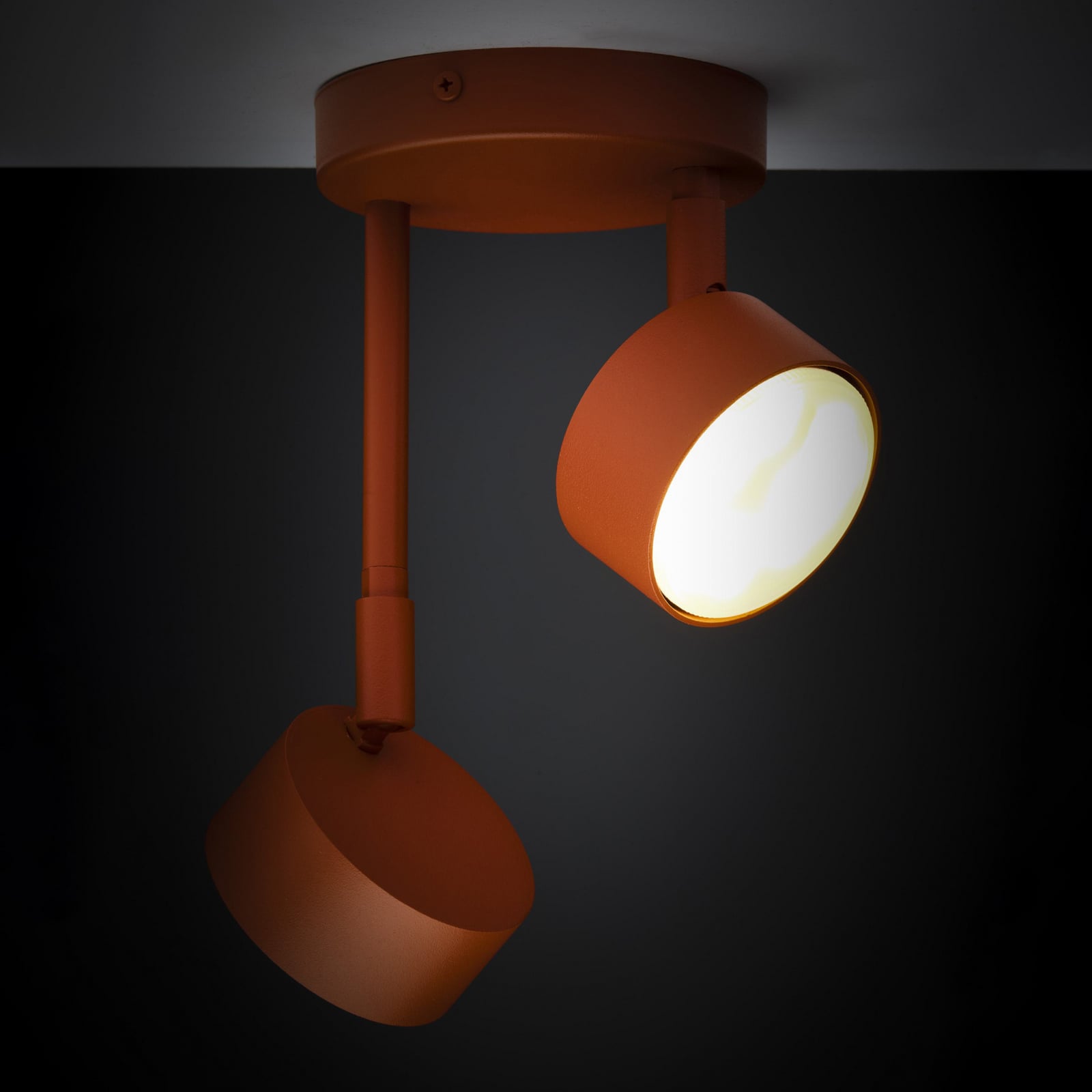 Spot pour plafond Nemo, à 2 lampes, rouge, orientable, métal, GX53 Spot pour plafond Nemo, à 2 lampes, rouge, orientable, métal, GX53
