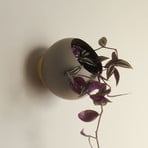 AYTM Globe vægblomsterkrukke, Ø 17 cm, gråbrun, aluminium