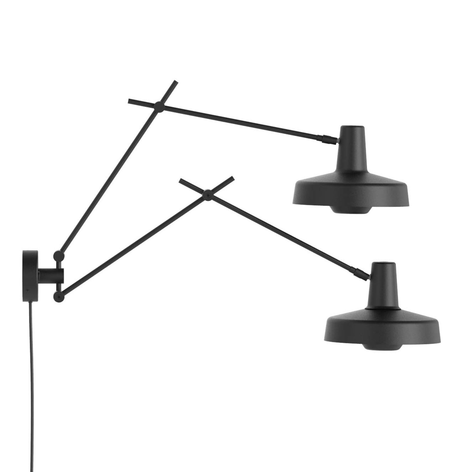 GRUPA Arigato wandlamp 2-lamps 70cm zwart