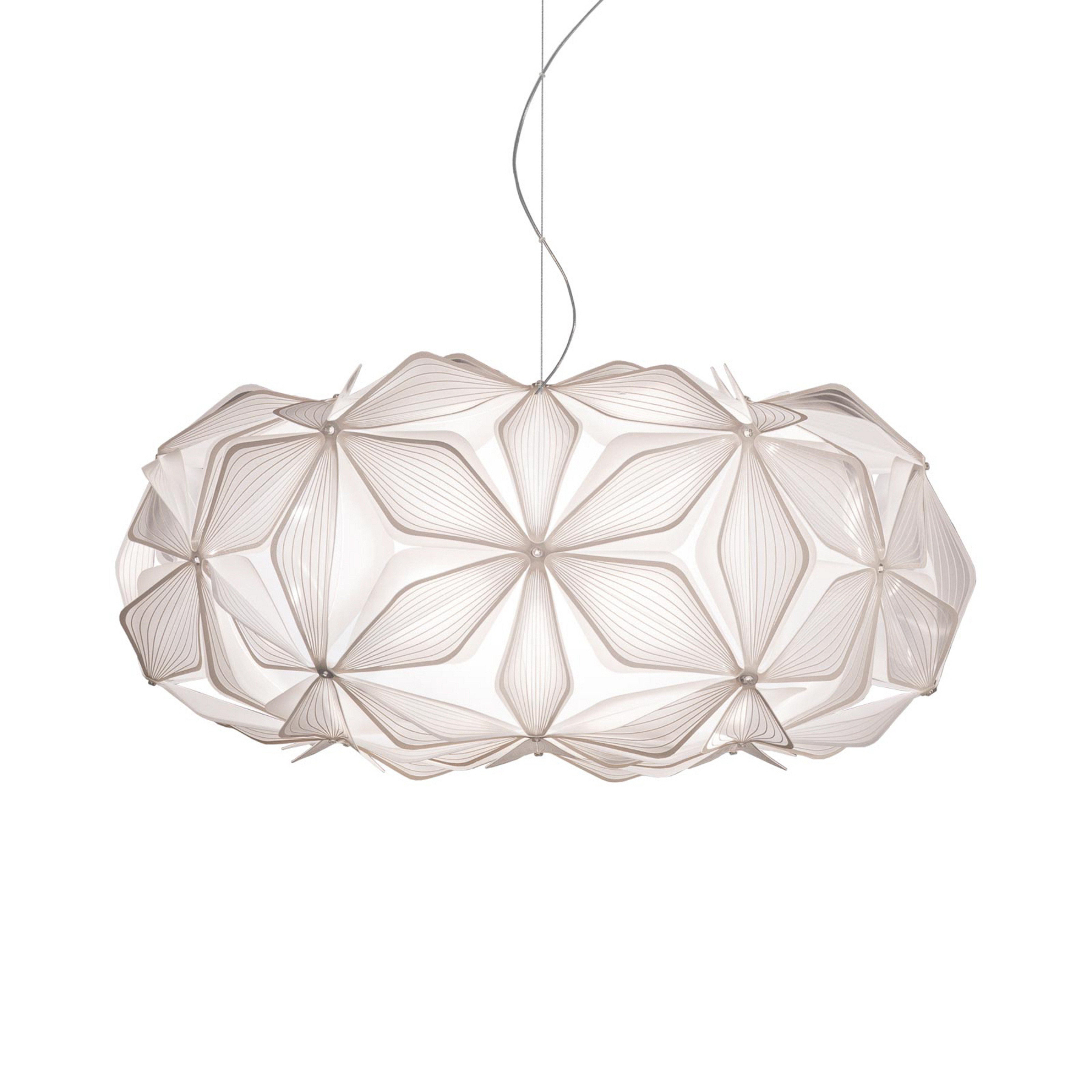 C'EST LA VIE Pendelleuchte, weiß/Kabel klar, Ø 53 cm - Slamp