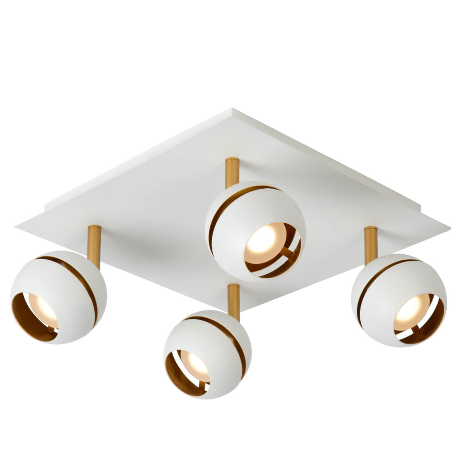 LED plafondlamp Binari, 4-lamps, wit