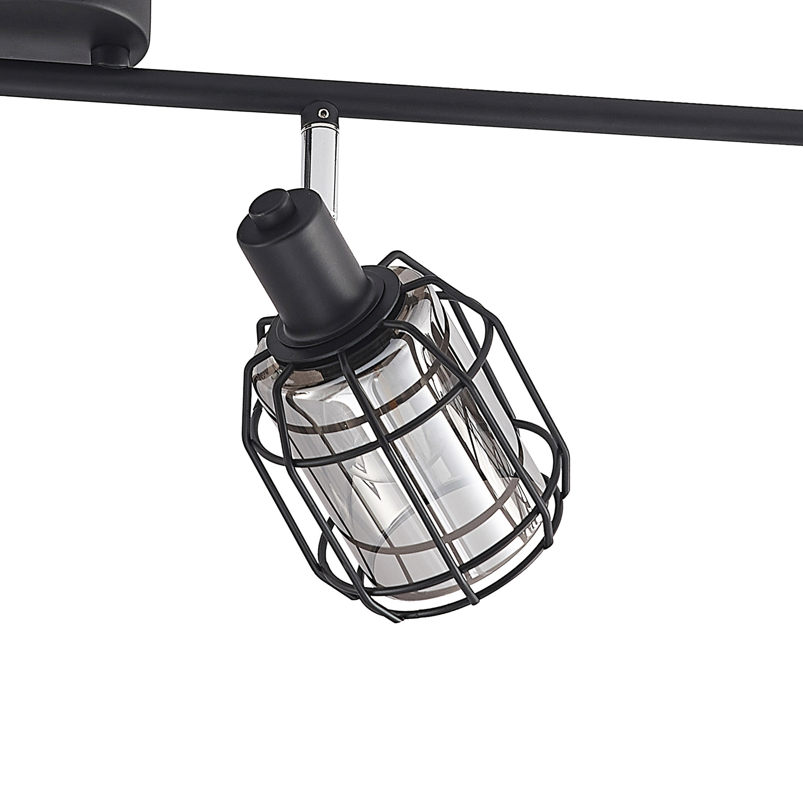 Lindby Sifala takspotlight, rökglas, 4 lampor