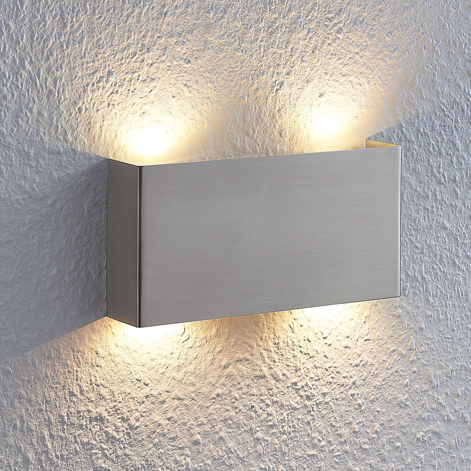 Manon LED fali lámpa, selyemfényű nikkel, 22 cm