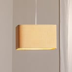 Hängeleuchte Kwadro, beige, 40 x 40 cm, Jutestoff