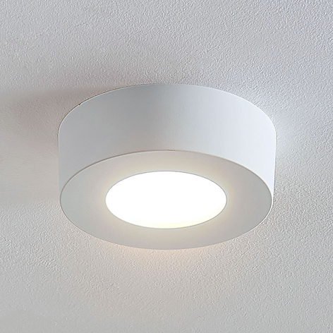 LED-taklampe Marlo, hvit, 3 000 K rund 12,8cm