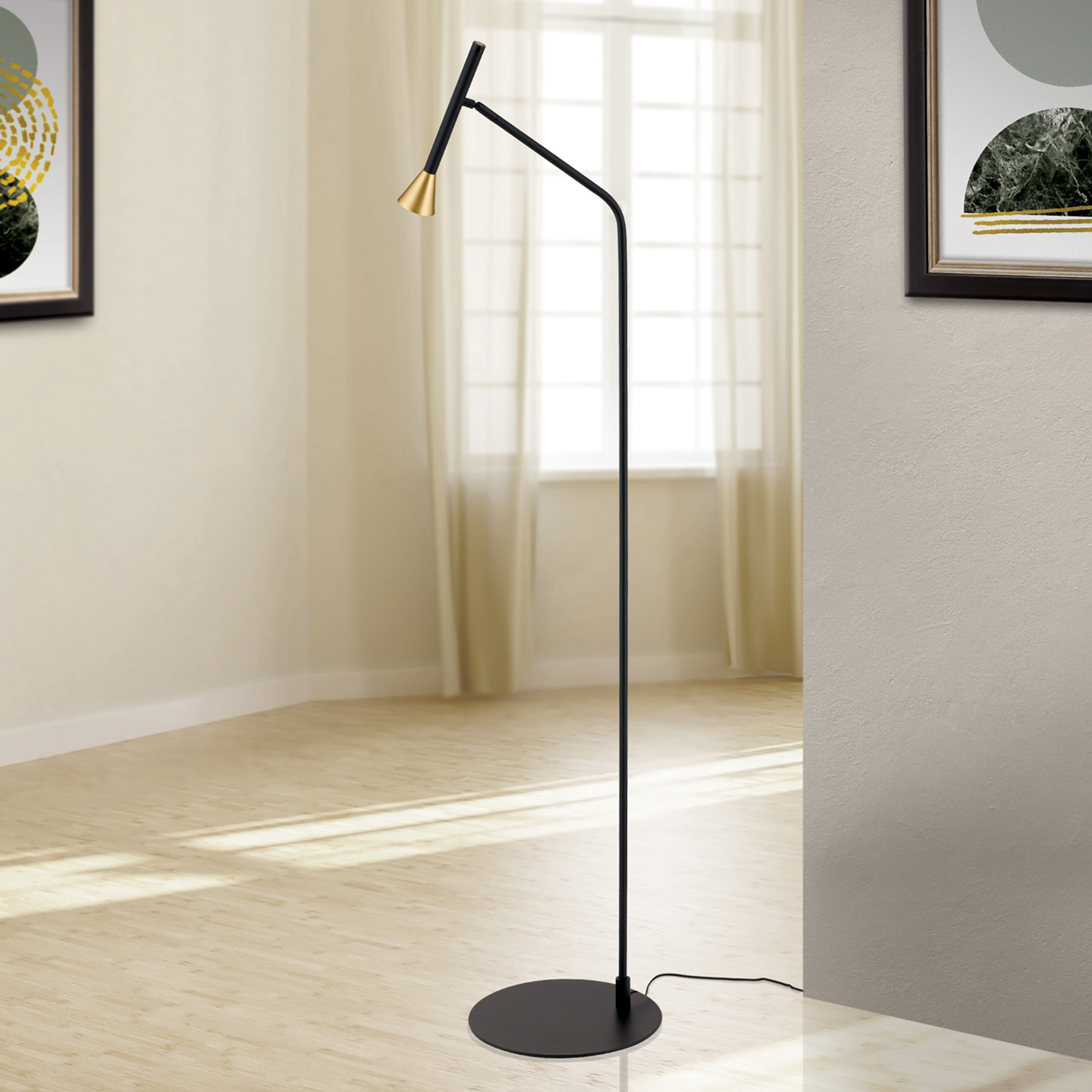 LED-Stehlampe Odeon, Höhe 147 cm, Metall
