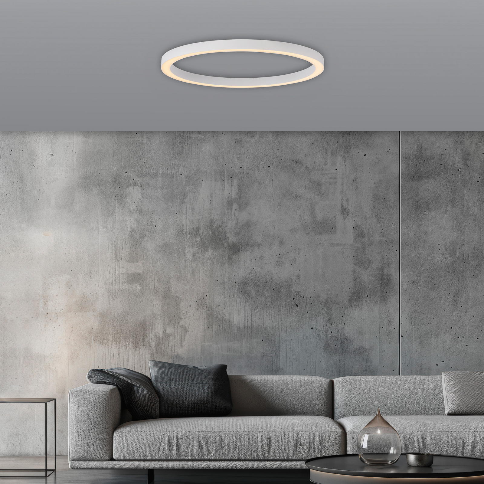 Lampa sufitowa PURE LED Lines, Ø 70 cm, biała, CCT Pilot zdalnego sterowania