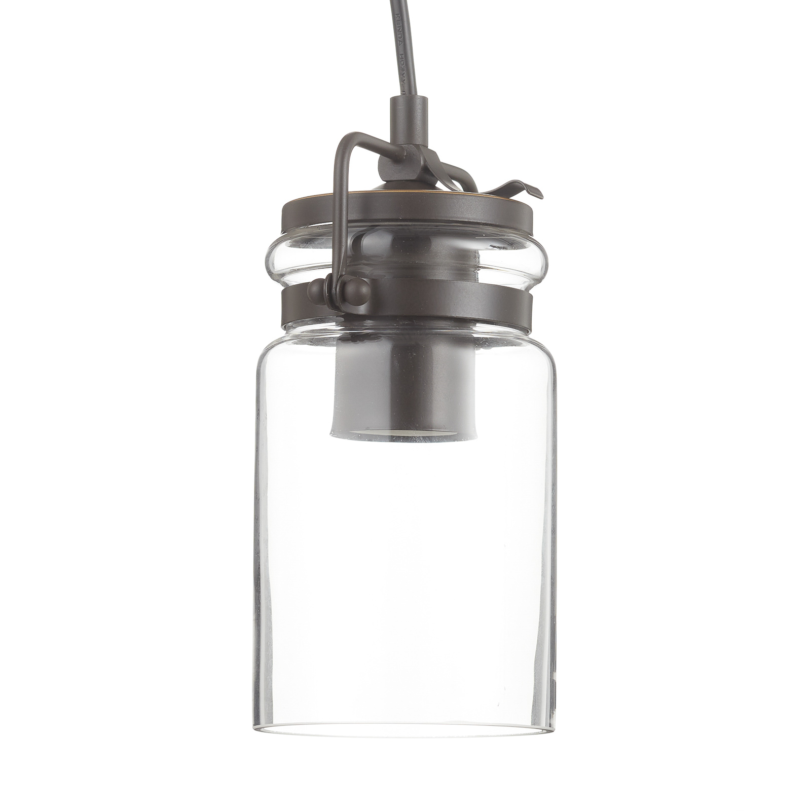 Brinley hængelampe, glas, 1 lyskilde