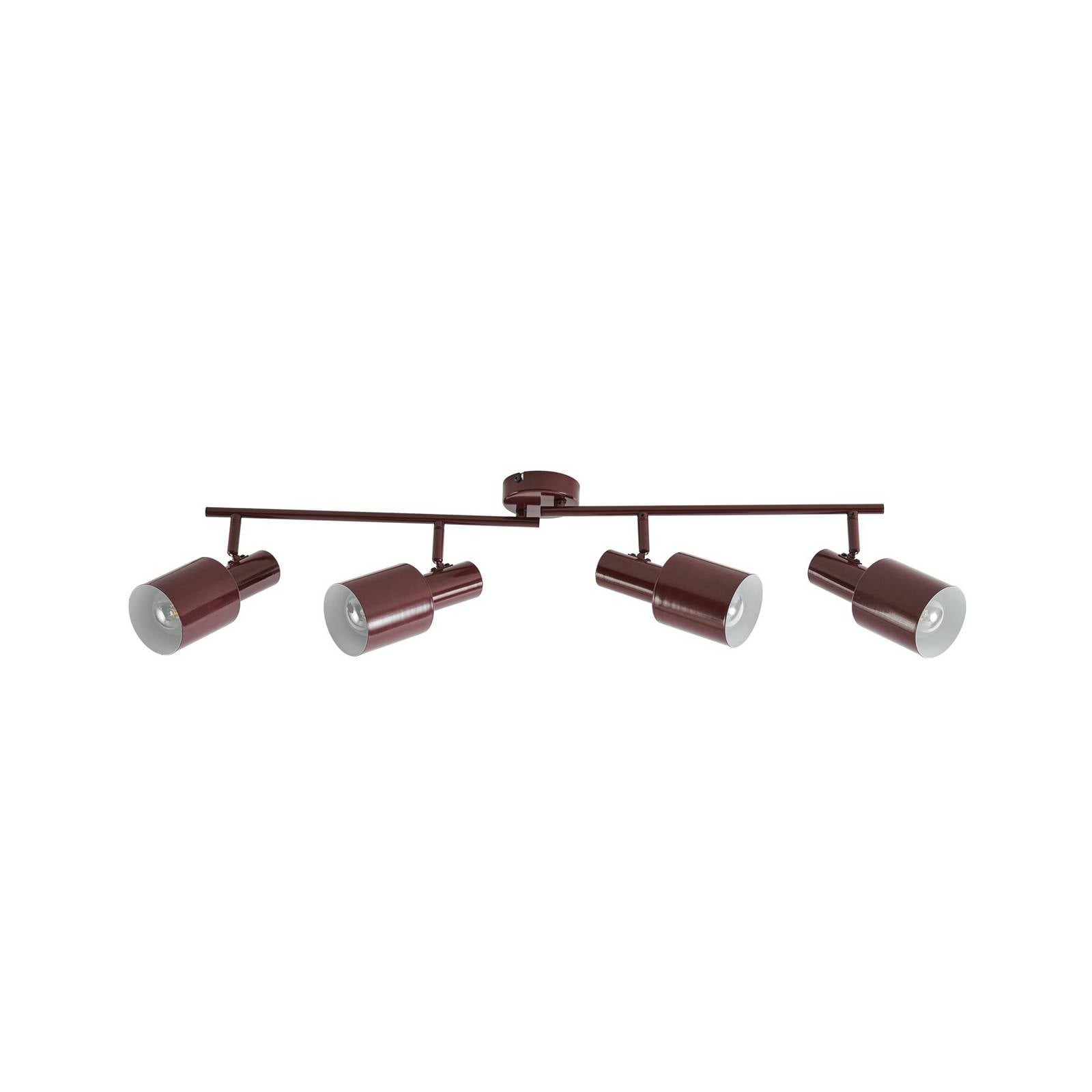 Lindby Deckenstrahler Ovelia, dunkelrot, 80 cm, 4-flg., E27