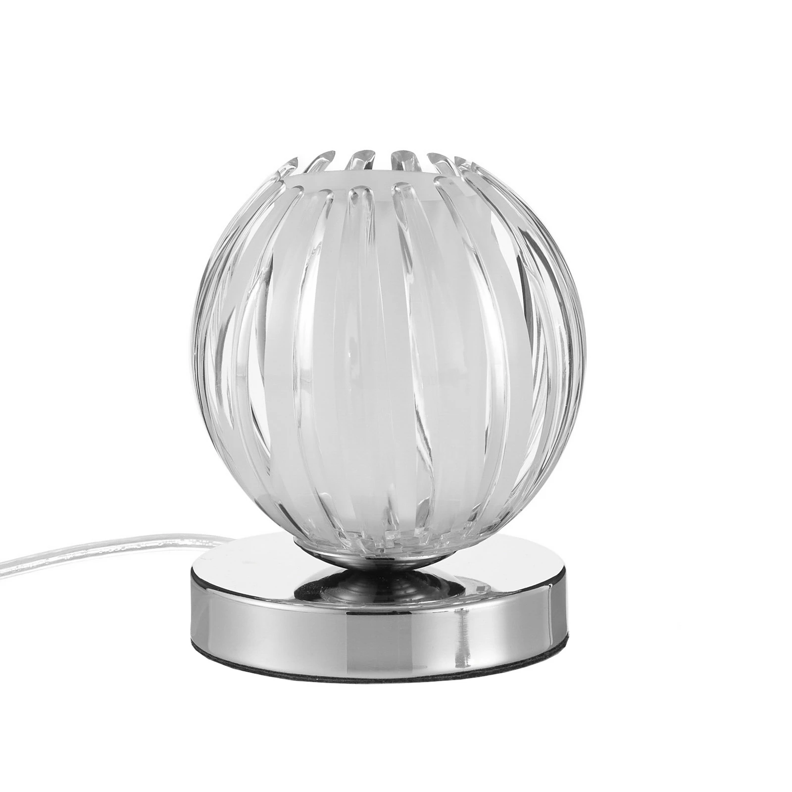 Lámpara de mesa Claw, función táctil, transparente