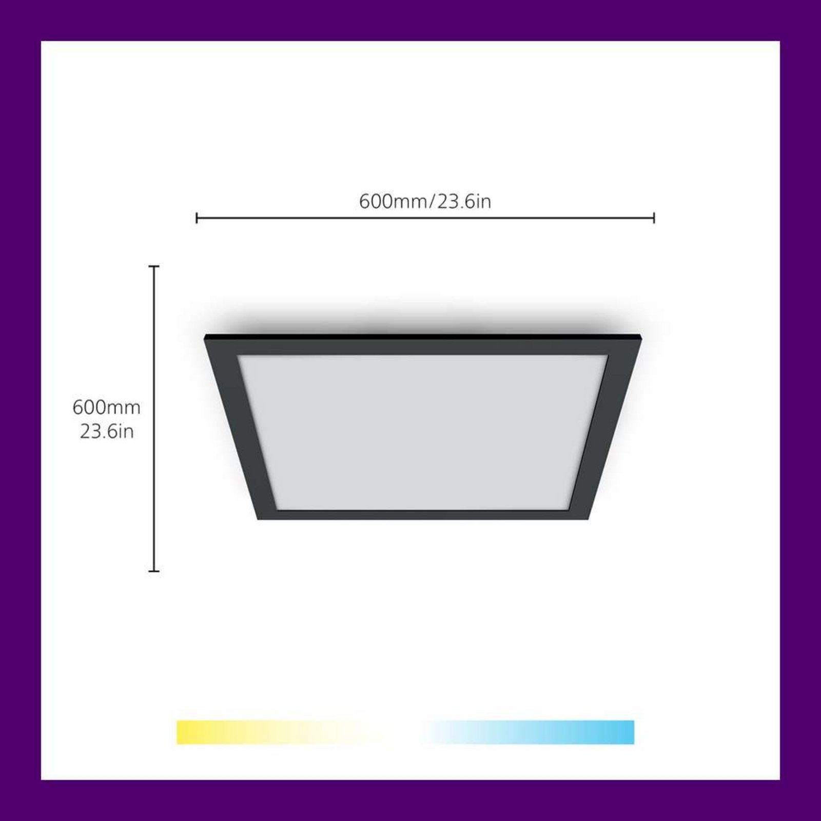 Panel WiZ Plafond Square 36W Black - WiZ