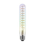 Lampadina LED E27 4W T30 2000K filamento iridescente dimmerabile