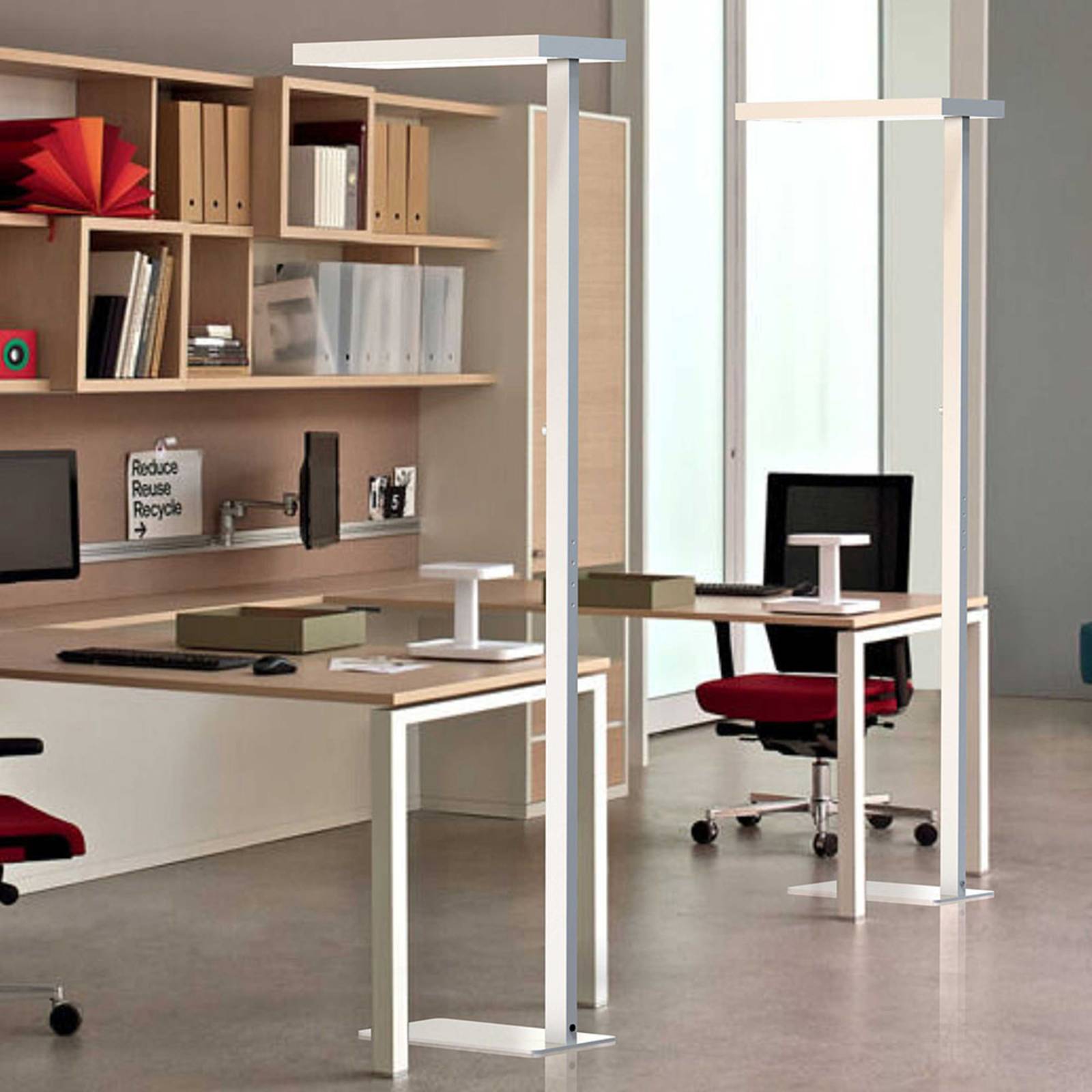 G & L Handels GmbH Lampadaire LED Office up/down 4000K dimmable arg