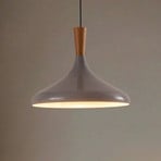 Hänglampa Chris, grå/vit, Ø 35 cm, metall