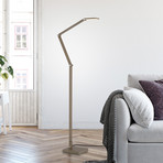 LED stovinis šviestuvas „SAMSKY“, bronzos spalvos, aukštis 161 cm, metalinis