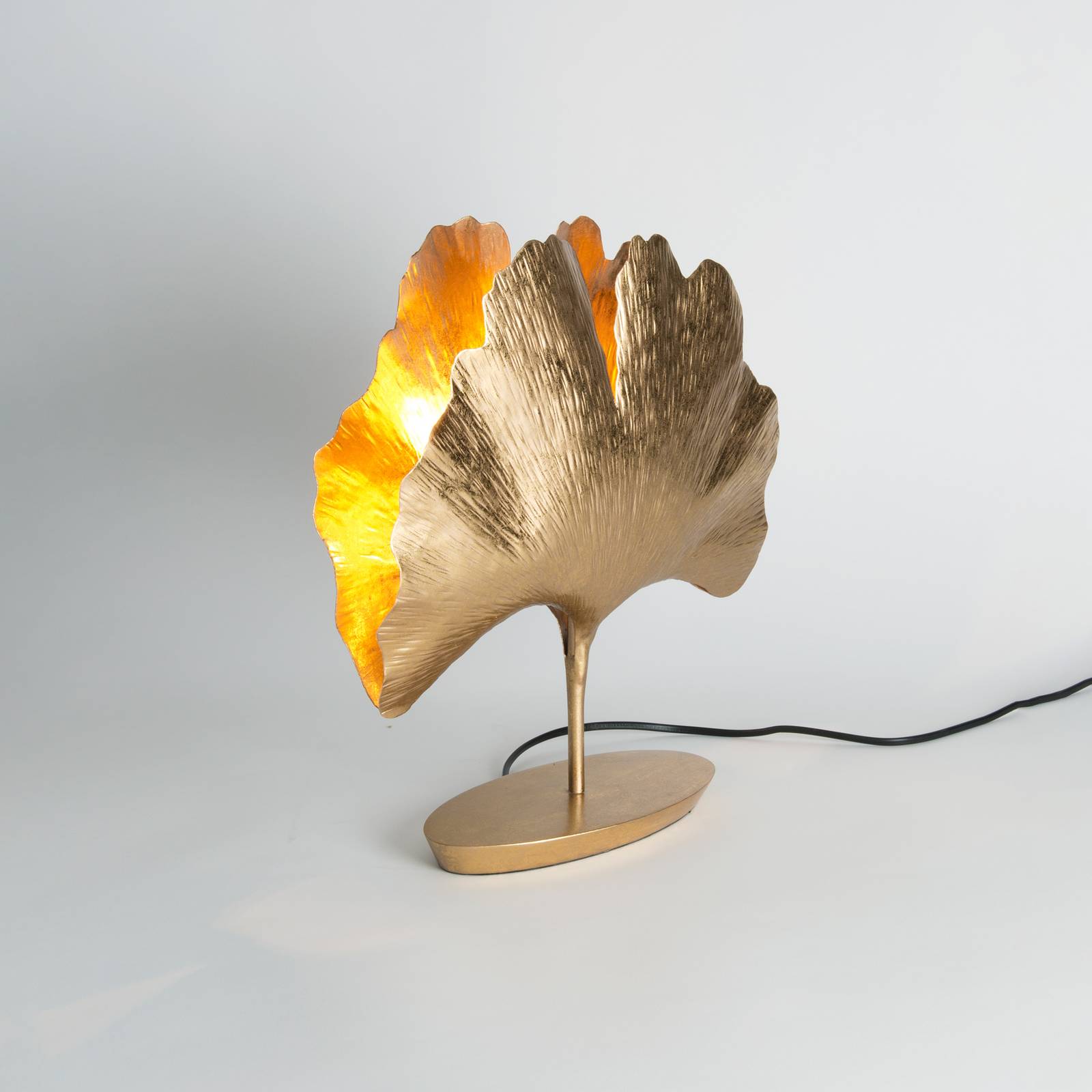 Lampa stołowa Ginkgo, złota, 36x34cm