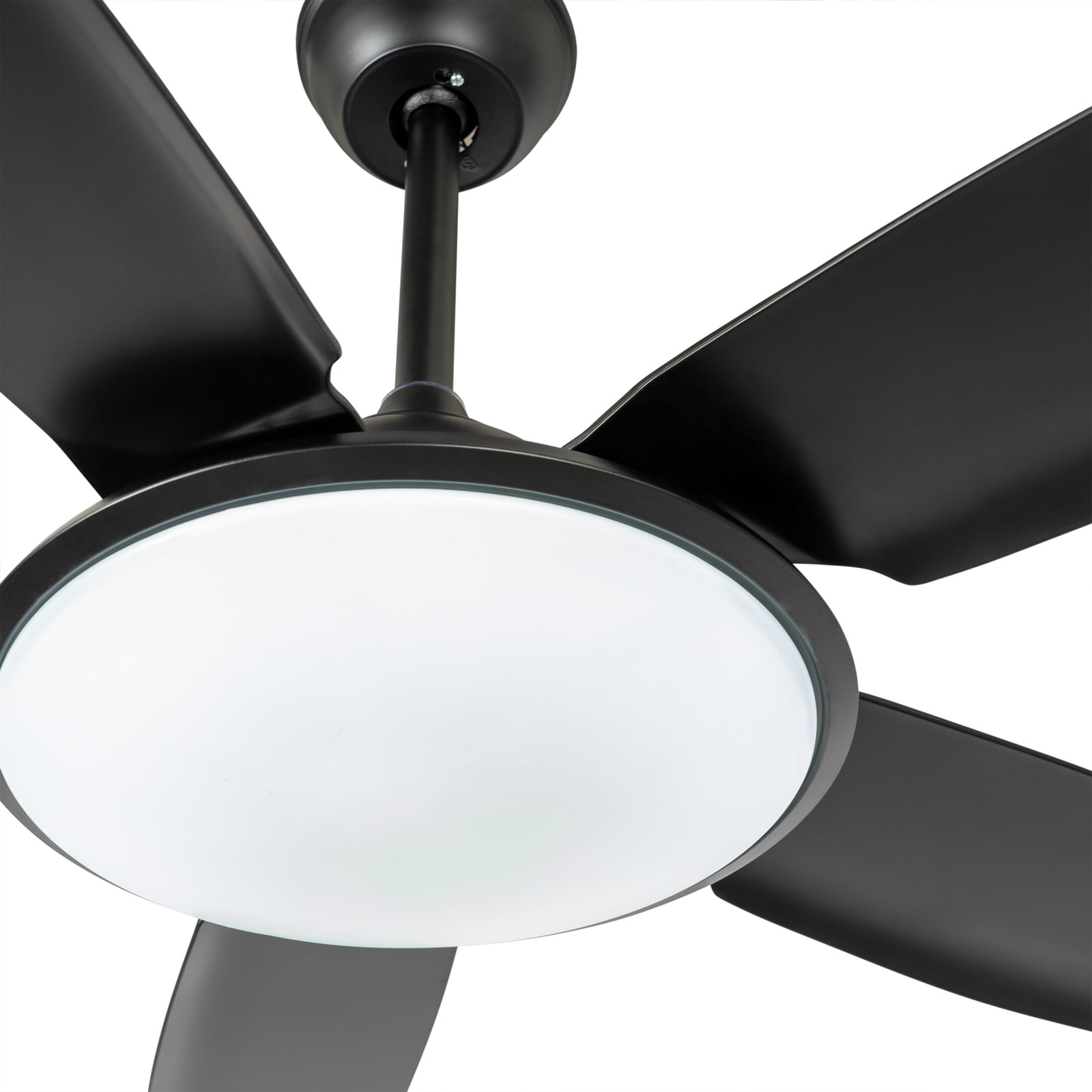 Ventilateur de plafond LED Divian, noir, courant continu, silencieux, CCT -