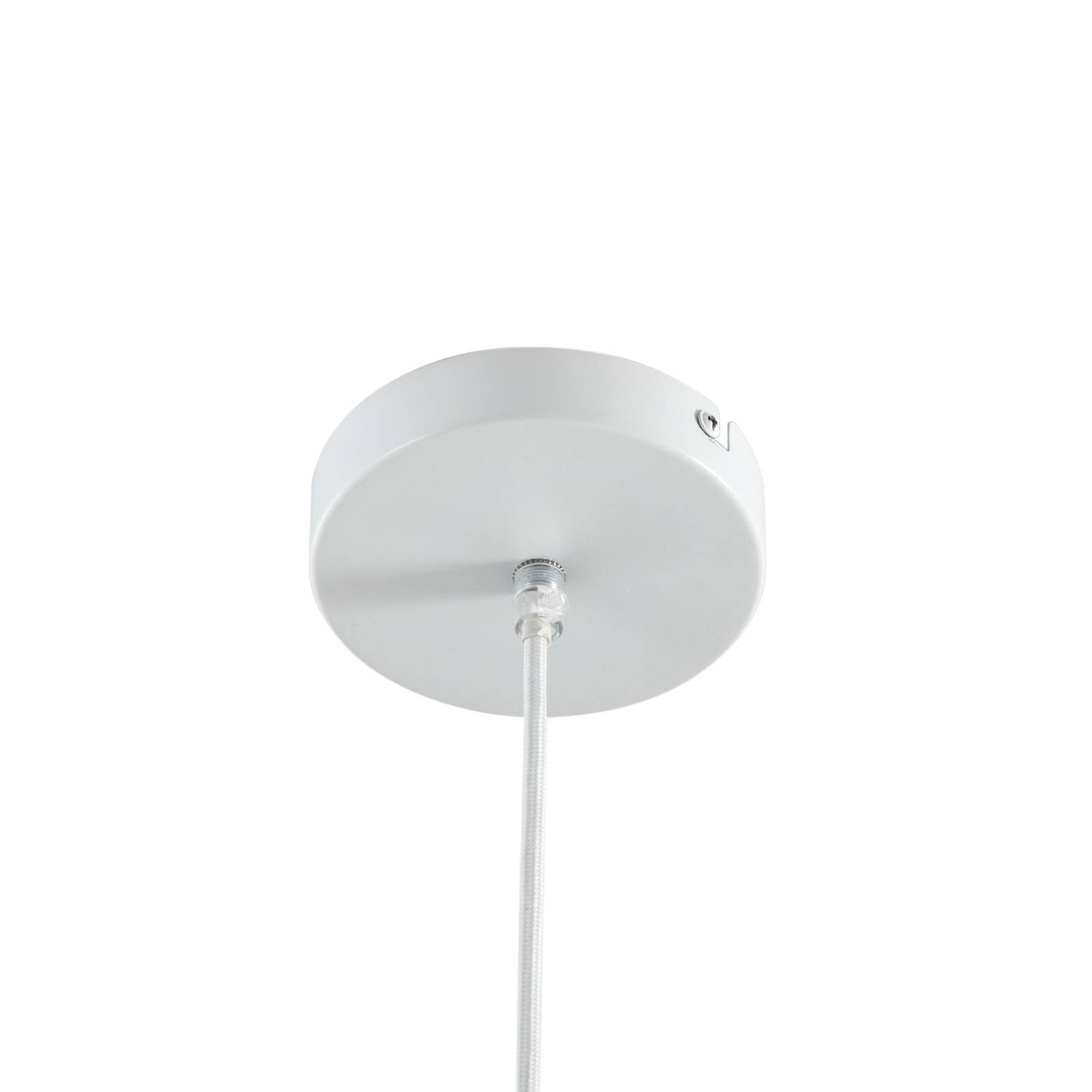 Lampa wisząca Lindby Eryndor, biała, tekstylna, Ø 47 cm, E27