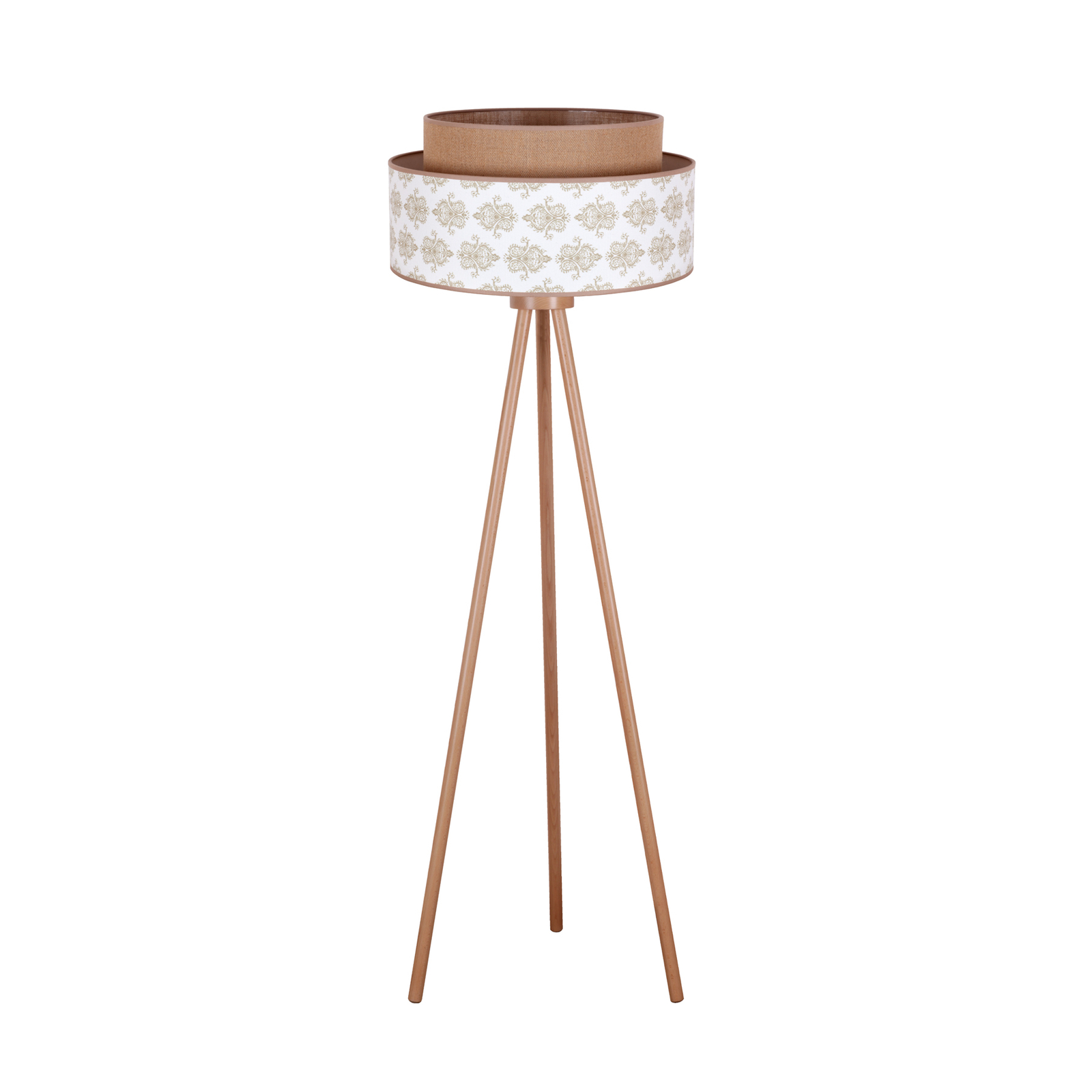Lampadaire Hampton Boho ornement doré/jute