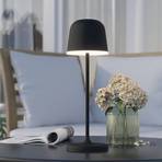Lampe de table LED Mannera, batterie, noire