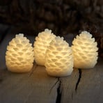 LED-Kerze Clara, Höhe 7,5 cm, Viererset