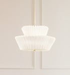 Candeeiro suspenso Lindby Magali, branco, papel, Ø 45 cm, E27