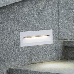Nástenné svietidlo Lucande LED Loya, 23 x 8 cm, biele, IP54
