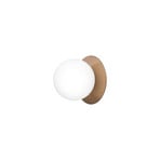 Candeeiro de parede Nuura Liila 1, IP44, Ø 16 cm, bronze/ópico