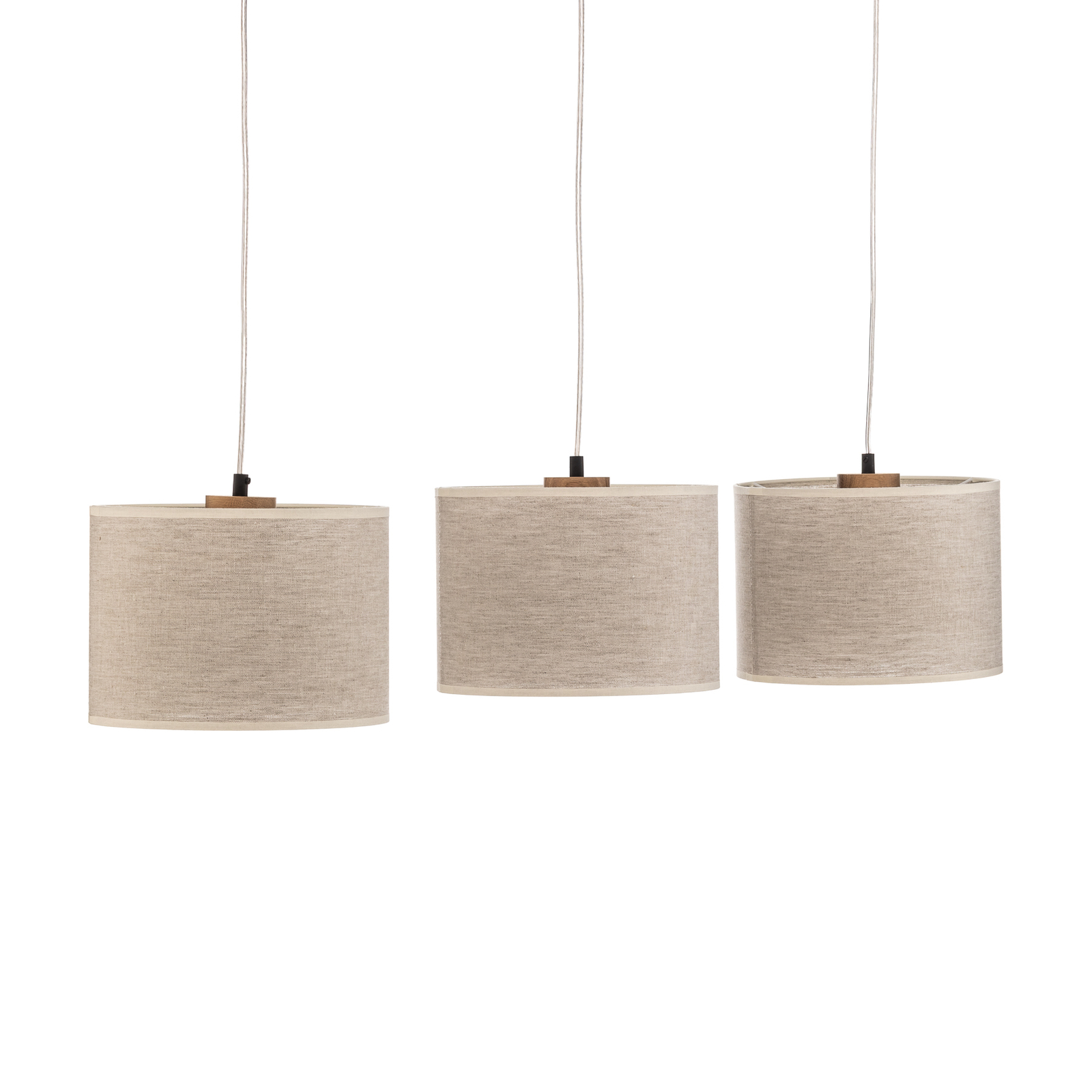Canvas hanging light, canvas lampshades, 3-bulb