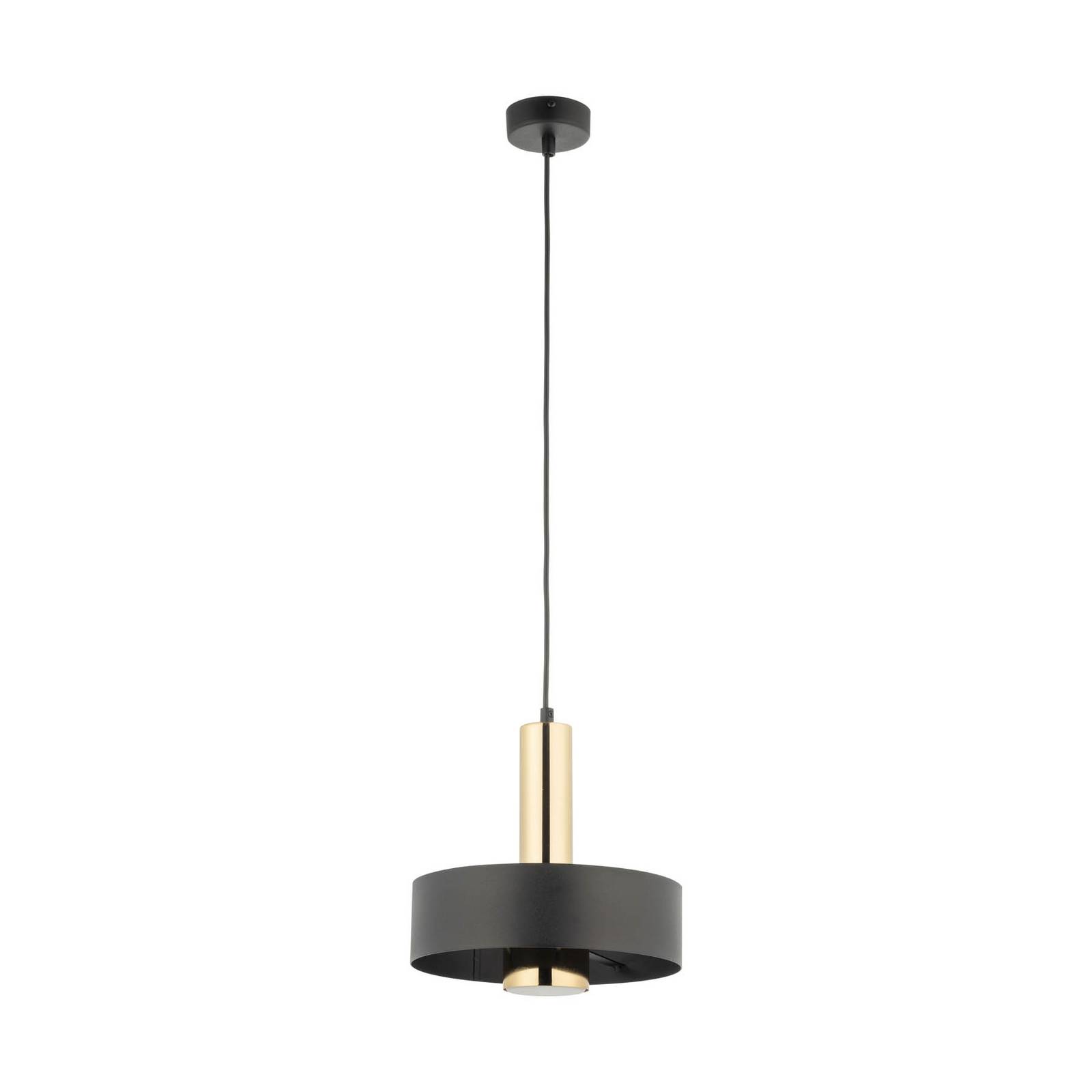 Hängeleuchte Rif Lux, schwarz/gold, Ø 25 cm, Stahl