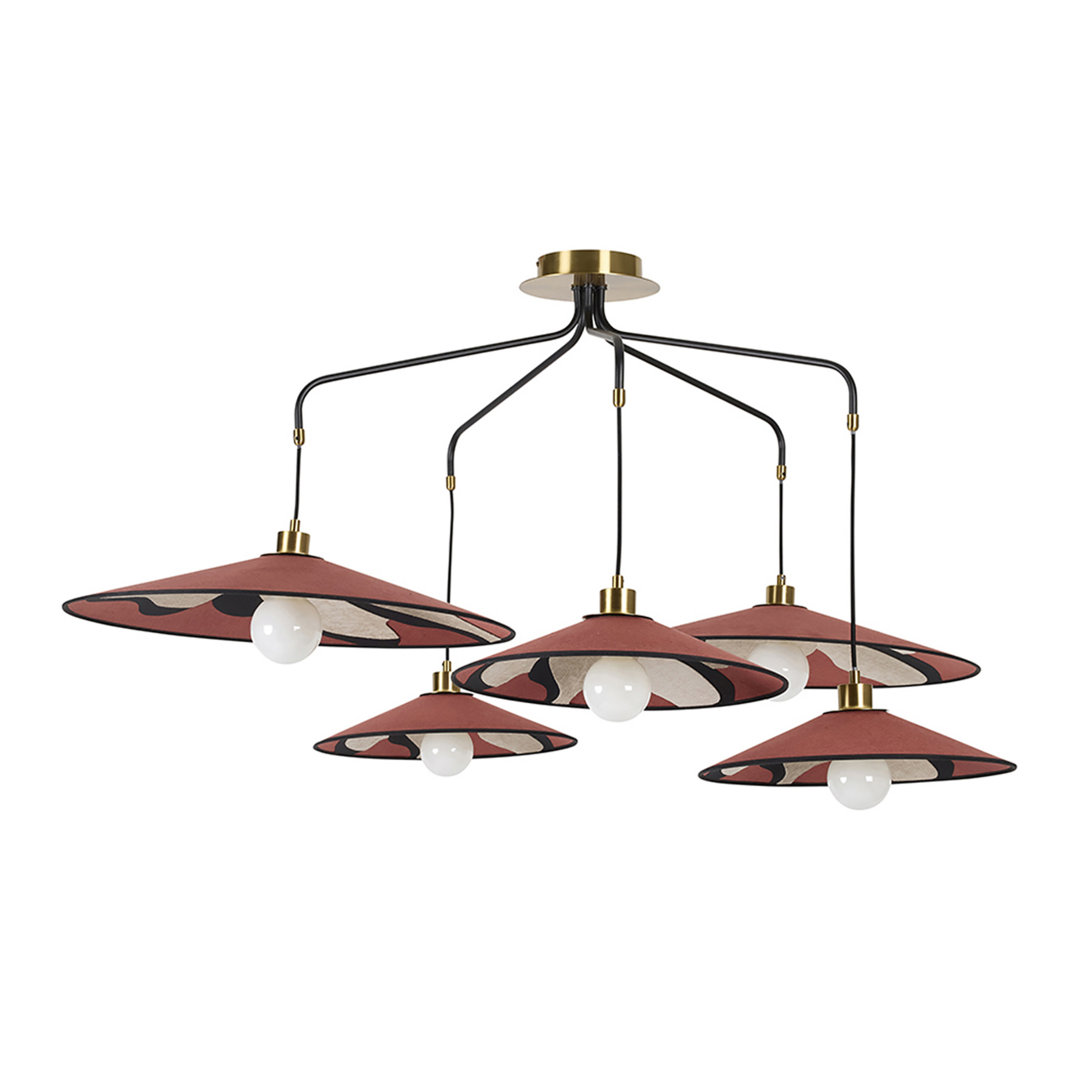 Sonia Laudet Lampada a sospensione, massala, a 5 luci - MARKET SET