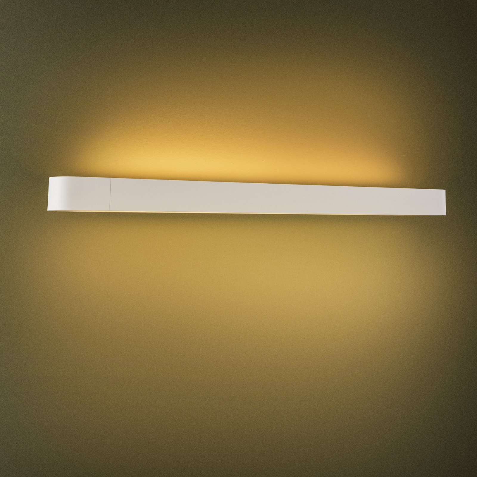 Zachte wandlamp, breedte 90 cm, wit, aluminium, G13