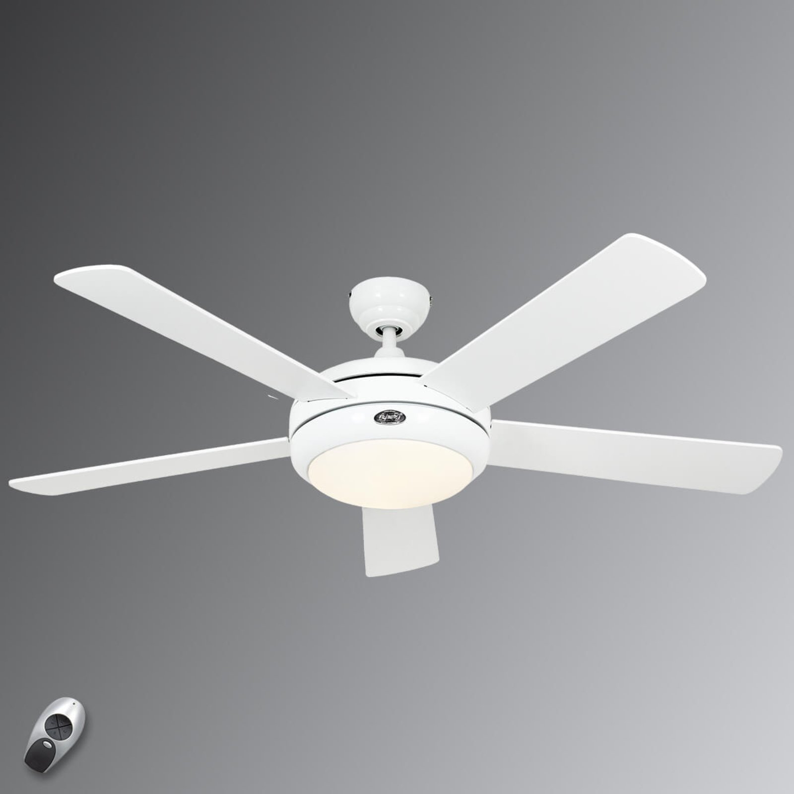 Ventilateur de plafond Titanium blanc à éclairage