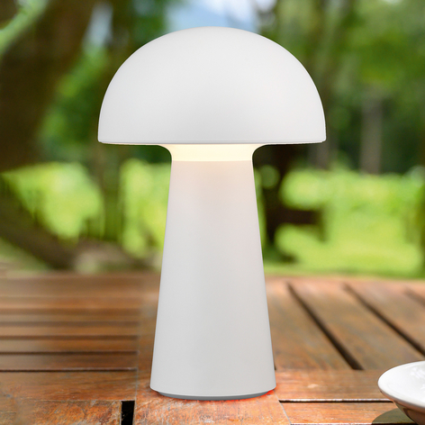 LED-Tischleuchte Lennon, IP44, Akku, Touchdimmer