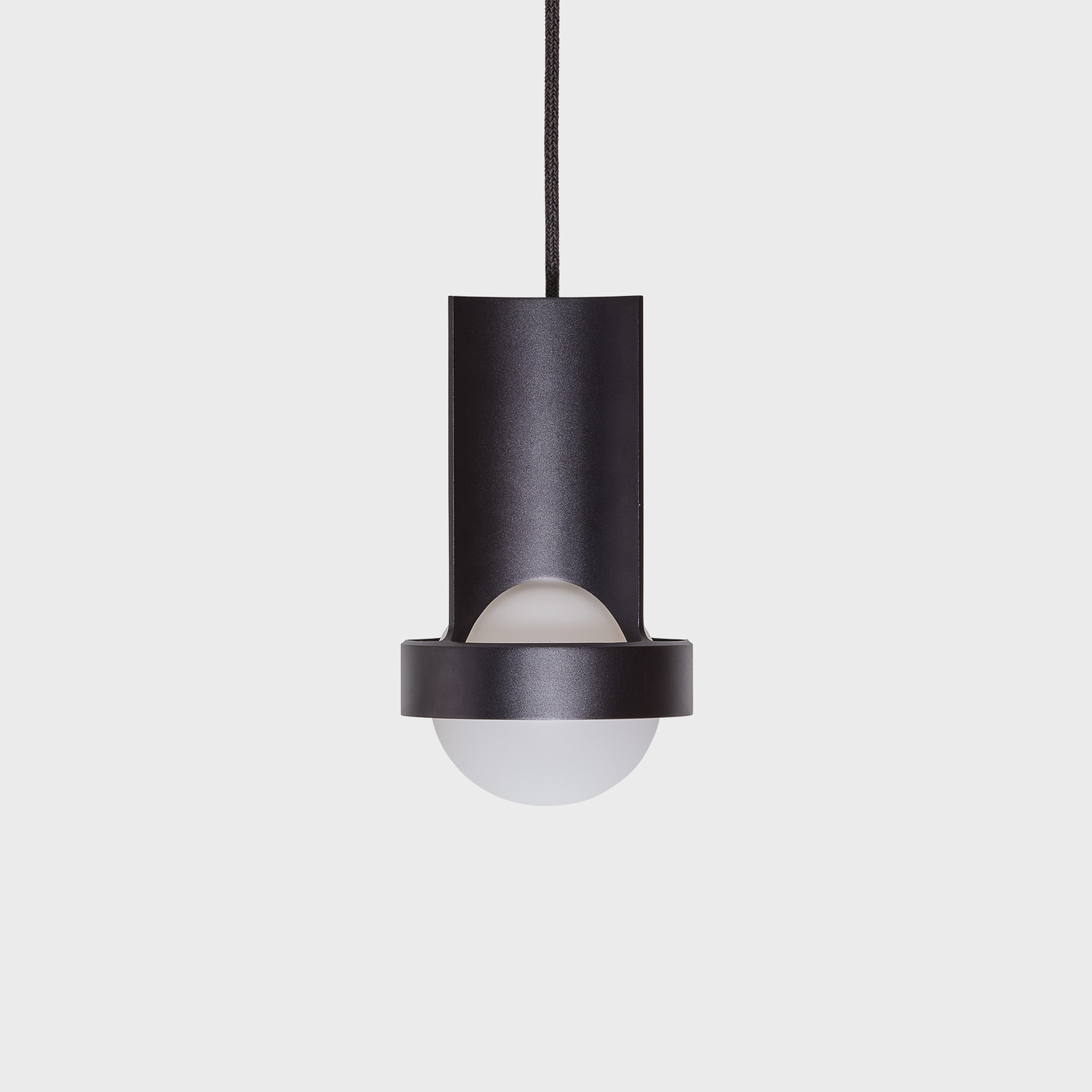 Tala pendant light Loop small, aluminium, LED globe IV, dark grey